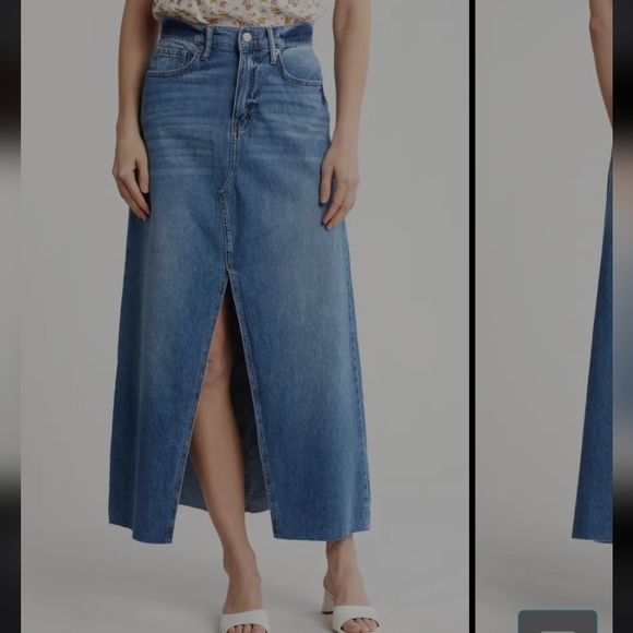 Lucky Brand Long Denim Jean "Rigid" Maxi Skirt NWT Womens - Picture 1 of 12